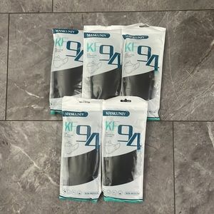 50 KF94 black disposable face mask.